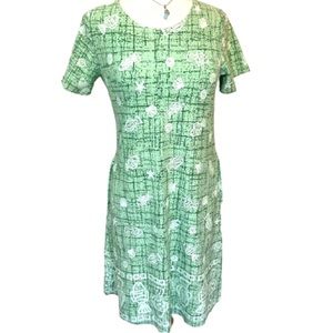 M.R. Ducks Green Cotton Beach Dress Size Small